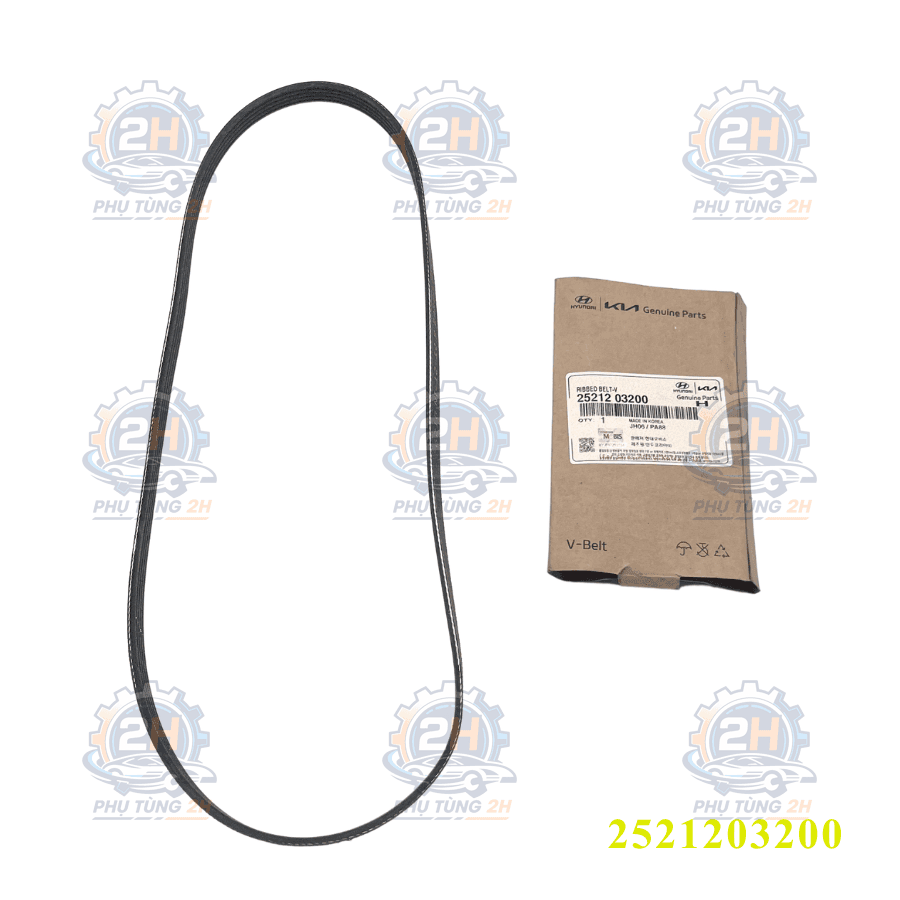 Dây tăng tổng Kia Morning, Hyundai Accent 5PK1210 2521203200 Mobis — ảnh 1