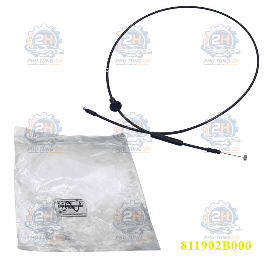Dây mở nắp capo Hyundai Santafe 07-11 dài 811902B000 Mobis — ảnh 1