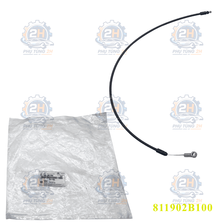 Dây mở nắp capo Hyundai Santafe 07-11 ngắn 811902B100 Mobis — ảnh 1
